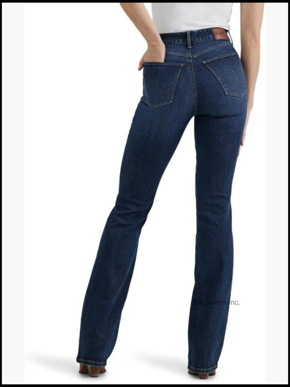 High Rise Bootcut Jean with Stretch, Cotton Blend